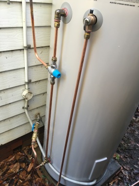 Another example of a perfectly installed Water Heater with all new valves, tapware & pressure limiting valve to ensure your family aren't at risk..JPG