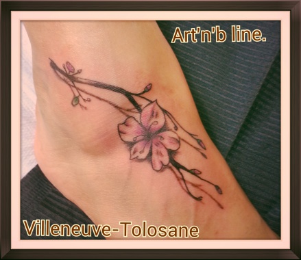 # création fleur # tattoo fontenilles # tattoo colomiers # tattoo muret # piercing # K Wèt # Art'n'b line #