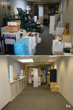 Avant / Après Office - Salle de logistique