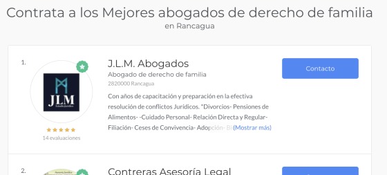 NÚMERO 1 EN DERECHO DE FAMILIA (star of service)