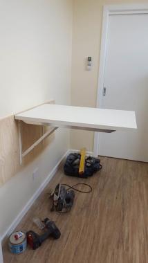 Fold down table installation