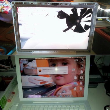 Apple Macbook avec écran HS.
Remplacement de la dalle.
Tarif:40€+110€ pièce