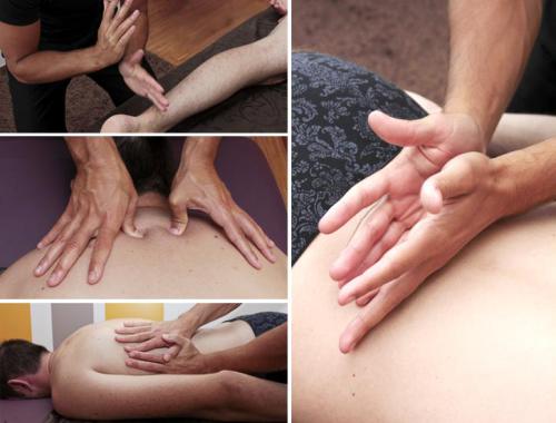 Illustrations de techniques diverses de massage. Je précise massage non thérapeutique.