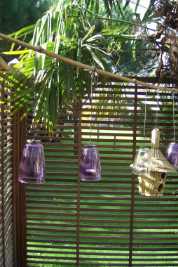 Claustra en bois exotique ( jardin Zen )