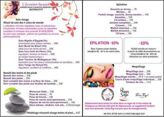 Mes prestations et tarifs