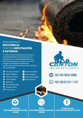 Canton impermeabilizações, segurança e Eficiência.