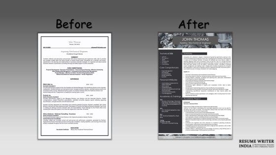 A Glimpse of Original and Designed Resume. Get a Perfect Resume @ www.resumewriterindia.com