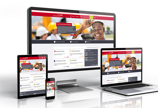 LE CNAM REUNION : Design du site internet, de l'interface pour les étudiants et de l'interface pour les entreprises.