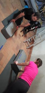 cours de renfo musculaire, aujourd'hui ça va piquer un peu