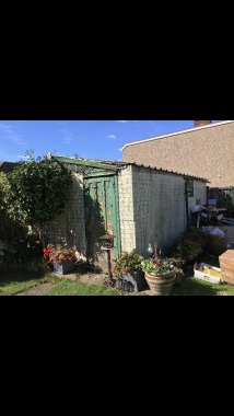 Pre-cast concrete garage with an Asbestos roof 