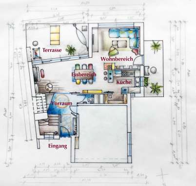 Stellplan eines Hauses
