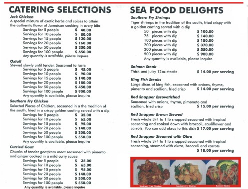 Catering Menu