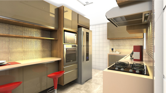 Design de interiores para apto. em Alphaville | 2015