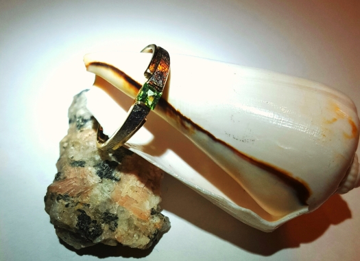 gyűrű: letisztult peridot