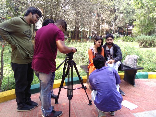A short film Shooting with cast and crews.