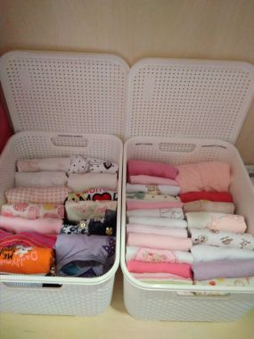 Praticidade no closet do bebê
