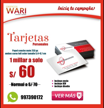 Tarjetas de Presentación - Imprentas en lima