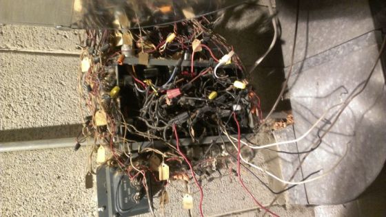 I was called by a new home owner to take a look at this electrical box.  The Inspector wanted this cleaned up!