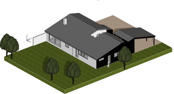 30 m² tilbygning
Hjortekær
påvej til byggeri