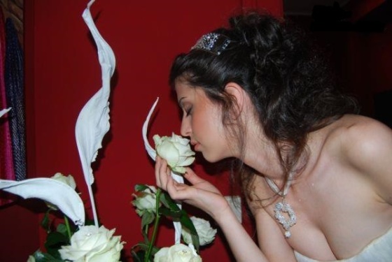 robe, bijou,fleurs