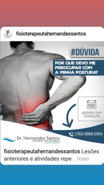 Lesões anteriores e atividades repetitivas levam à tensão muscular e à tensão acumulada, forçando-nos a criar compensações para evitar a dor. Essas compensações podem levar a sérios problemas posturais.  Agende uma sessão ou avaliação de Reeducação postural (RPG). Vamos marcar uma consulta: (79)99969-0564  #aracaju #sergipe #fisioterapia #quiropraxia #rpg #saúde #drhernandessantos #bemestar #aracaju #sergipe #domingo