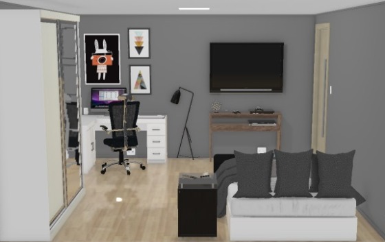 Quarto de um jovem reservado, família Santos.