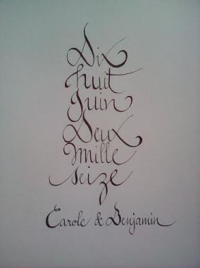 Date calligraphiée