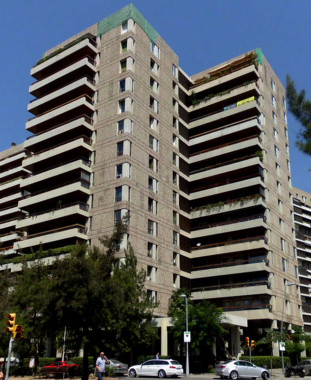 Rehabilitación de fachadas en av. Diagonal esquina con Ganduxer.