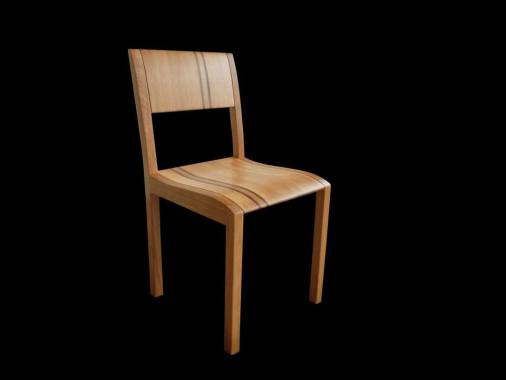 Chaise chêne-noyer