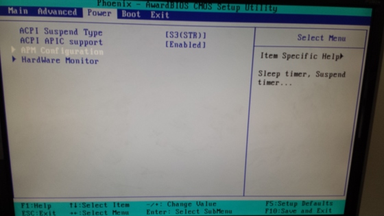 configurazione bios