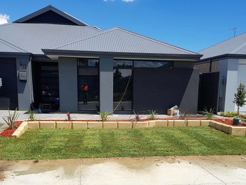 Brand new front yard, everything completed