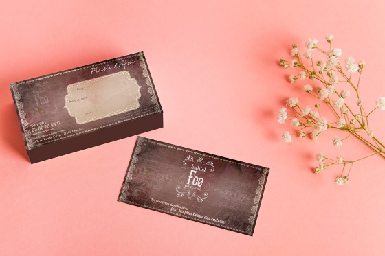 Création d'un bon cadeau pour un institut spa 