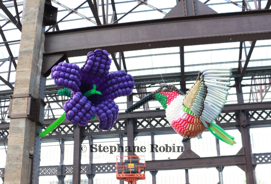 Création " Le colibri et sa fleur" pour les Nefs à Nantes