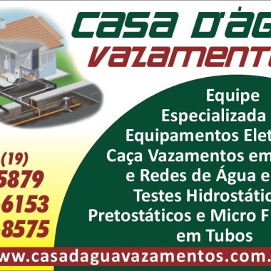 Caça Vazamentos Casa Dàgua