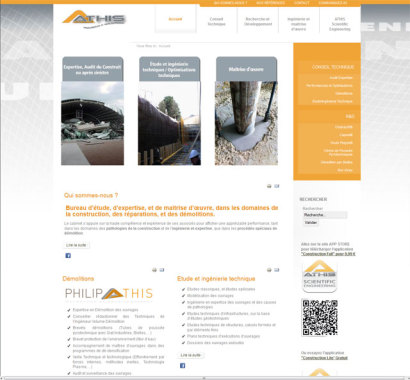 ATHIS - Recherche et développement	

> gestion de projet/Accompagnement
> identité graphique
> SEO (Search engine optimization : référencement)
> graphisme, iconographie et conception web
> développement (CMS JOOMLA)