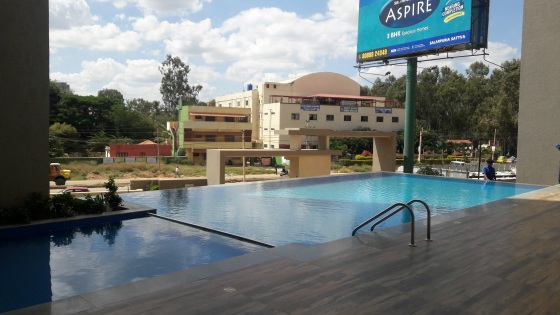 INFINITY SWIMMING POOL DESIGNED AND CONSTRUCTED BY TEAM WATER WORKS FOR SATTVA ASPIRE PROJECT, HENNUR ROAD, BANGALORE