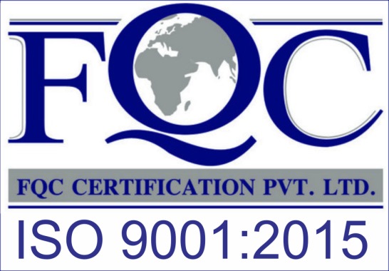 We are an ISO 9001:2015 Certified Company