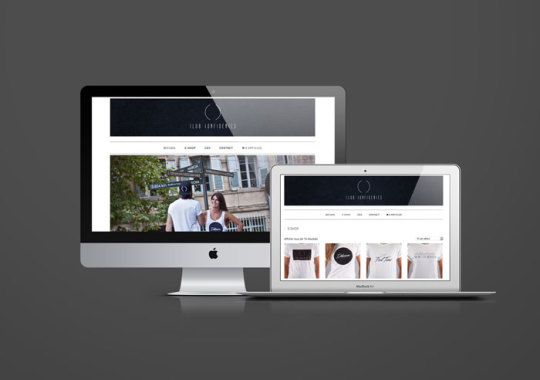 Club Confidences - Conception du site web en responsive design, pour une nouvelle marque de mode urbaine, chic et décontractée, française. Web design de la boutique en ligne avec WordPress. Le projet comprenait également la création du Logo officiel Club Confidences, ainsi que quelques design de produits et bannières déroulantes.