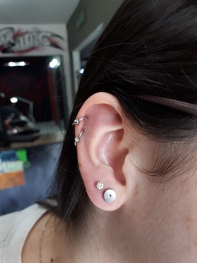 Piercing helix/duplo helix