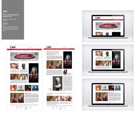 Proposition d'une version digitale du magazine L'Oeil