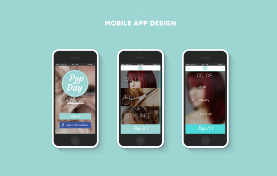 Pop My Day Mobile App Design