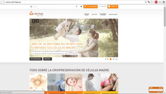 Tradução para espanhol do Site Crioestaminal