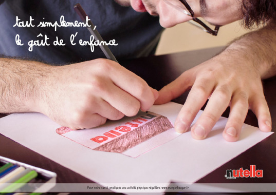 Projet de cours lors de mon année scolaire 2015-2016 : Création d'une publicité pour Nutella, thème et format libre.