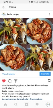 ikan pesmol dan ikan krapu goreng sambal pedas