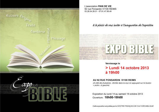 Carton d'invitation pour une exposition