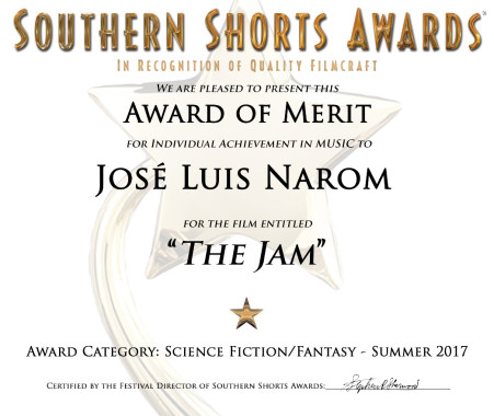 Premio Mejor Música por el film "The Jam" - El Atasco