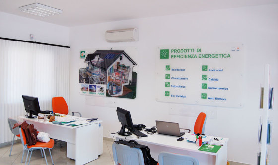 Allestimento Grafico Punto vendita.
Restyling Negozio con pannelli Plexiglass stampati e installati con distanziali.