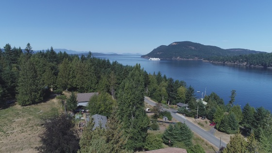 Village Bay, Mayne Island from 50m altitude