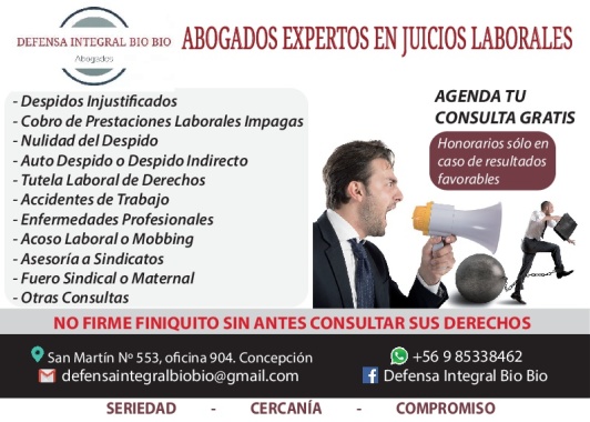 DIBB Abogados laborales, te asesoramos y representamos para exigir tus derechos. Honorarios sólo en caso de resultados favorables.