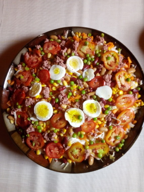 Mouth watering fresh vegetable salad